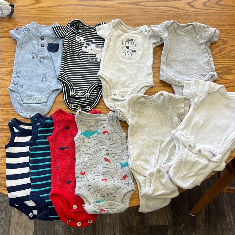 Assorted Baby Onsie Set 15 Pieces Preemie